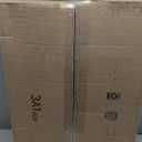 IRIS USA Airtight Dog Food Storage Container, Up to 38 lbs, Attachable Wheels, For Dog Cat Bird and Other Pet Food Storage Bin, Keep Fresh, Translucent Body, Easy Mobility, Black