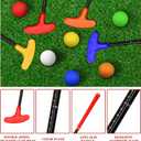 21 Pcs Adjustable Golf Putters Set 6 Two Way Mini Golf Putter for Right Left Handed 6 Colored Practice Balls 9 Pcs Plastic Hole Training Aid for Men Women Indoor Outdoor Backyard