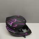 Adult Off-Road Motorcycle Helmet, Dot Approved Full Face Helmet, Equipped with Sun Visor and Detachable Inner Liner, Fashionable and Lightweight Design. (Purple, Large)