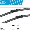OEM Windshield Wiper Blades Replacement for BMW X1 2012 2013 2014 2015 Mercedes-Benz GLA250 2015, All Weather Original Factory Quality Front & Rear Wipers Set 24"+19"+12" (Pack of 3)
