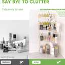 NATURE'S SOURCE Makeup Organizer for Vanity, 3-Tier Corner Bathroom Organizer Countertop with Makeup Brush Holder, Corner Counter Storage for Bathroom, Dresser, KitchenClear