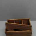 Megidok Silverware Caddy with Handle, Utensil Caddys Silverware Organizer Cutlery Caddy, Countertop Utensil Caddys Wooden Utensils Holder for Party Kitchen, Bedroom, Office, Bathroom