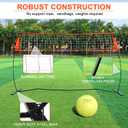 12FT/18FT Portable Volleyball Training Net for Hitting or Serving Drills, Outdoor & Indoor Freestanding Practice Net With Height Adjustable, Carry Bag