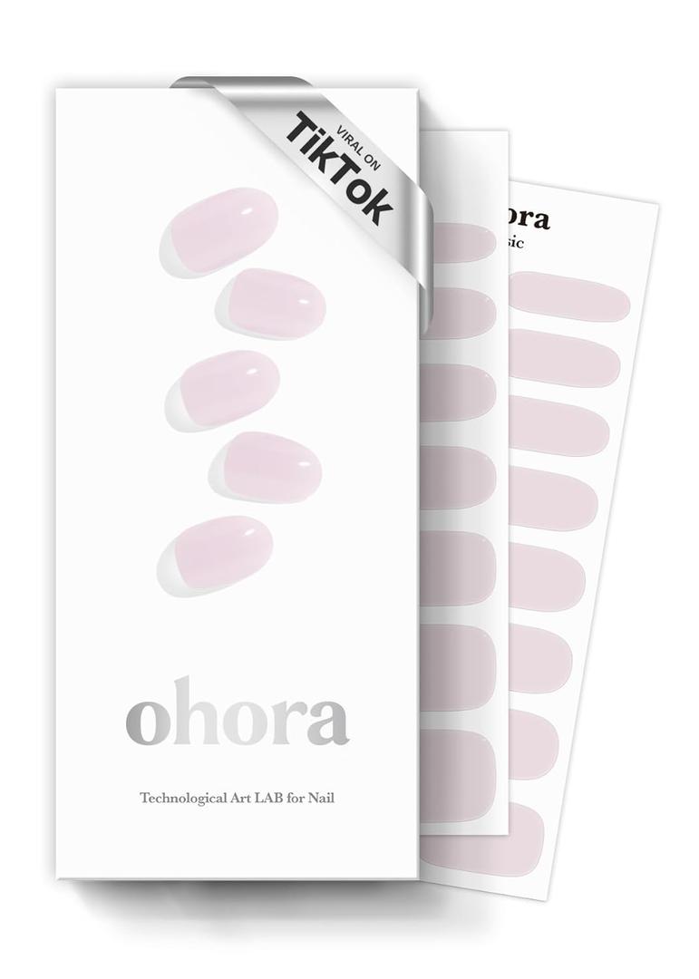 ohora Semi Cured Gel Nail Strips (N Bare Pink) - Works with Any Lamps, Salon-Quality, Long Lasting, Easy to Apply & Remove - Includes 2 Prep Pads, Nail File & Wooden Stick ohora Semi Cured Gel Nail Strips (N Bare Pink) - Works with Any Lamps, Salon-Quality, Long Lasting, Easy to Apply & Remove - Includes 2 Prep Pads, Nail File & Wooden Stick