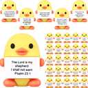 Gejoy 25 Pcs Mini Rubber Duck Toys Positive Gifts Mini Bible Ducks Decorations and Encouragement Birthday Motivational Gifts for Colleague Staff Teacher