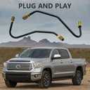 Set of 2 Front Brake Caliper Line Set Fit for Toyota Tundra 2007-2014 4WD,Front Brake Caliper Line Hose Kits,Front Hydraulic Brake Hose Assembly