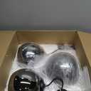 Mirror Smoke Gray Glass Pendant Lights Kitchen Island 3 Pack 7.87" Glass Globe Pendant Light Black Hanging Light Fixture Modern Pendant Lighting for Kitchen Island Bedroom Dining Room