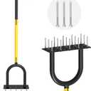 Lawn Aerator Tool - Grass & Soil Aerator for Lawn & Yard Care, Durable Manual Lawn Aerator for Healthy Grass, Compact Soil & Easy-to-Use Spike Plug Aerator