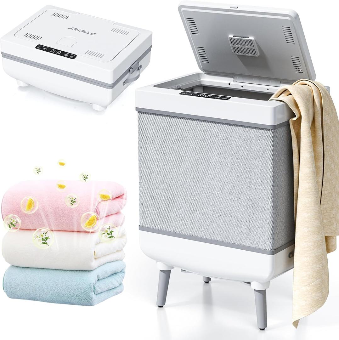 35L Towel Warmers for Bathroom, Foldable Towel Warmer, Bucket Hot Towel Warmer Spa with Dryer, Delay Timer & Dry/Heat Modes - Fits Robe, Blanket or Large Towels, PJ's