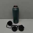 BJPKPK Insulated Water Bottles with Straw Lid, 40oz Stainless Steel Water Bottles with 3 Lids, BPA Free Leakproof Thermos, Tumblers, Cups for Sports, Gym- Army Green