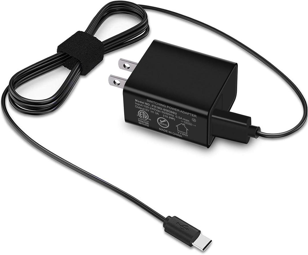 15W Fast Charger with 10Ft Extra Long 5A USB C Cable for Charging New Fire HD 10,10Plus-9th 11th 2019 2021 2023,Fire Max 11-13th 2023, Fire HD 7 8-10th 12th 2020 2022,Kids Edition,Kids Pro