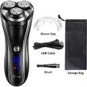 Hatteker Electric Shaver Rotary Razor Men Cordless Beard Trimmer Pop-Trimmer Waterproof