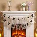 2 Pcs Eid Ramadan Mubarak Wooden Banner-Rustic Bead Ramadan Decorations Black Letter Muslim Party Decor Supplies for Home Fireplace Indoor Outdoor Holiday CelebrationDIY Kit: Hand-Assemble Your
