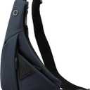 Small Sling Crossbody Bag for Men, Lightweight Anti-theft One Strap Casual Chest Bag Slim Backpack for Outdoor Walking Trip Hiking Biking Navy Blue