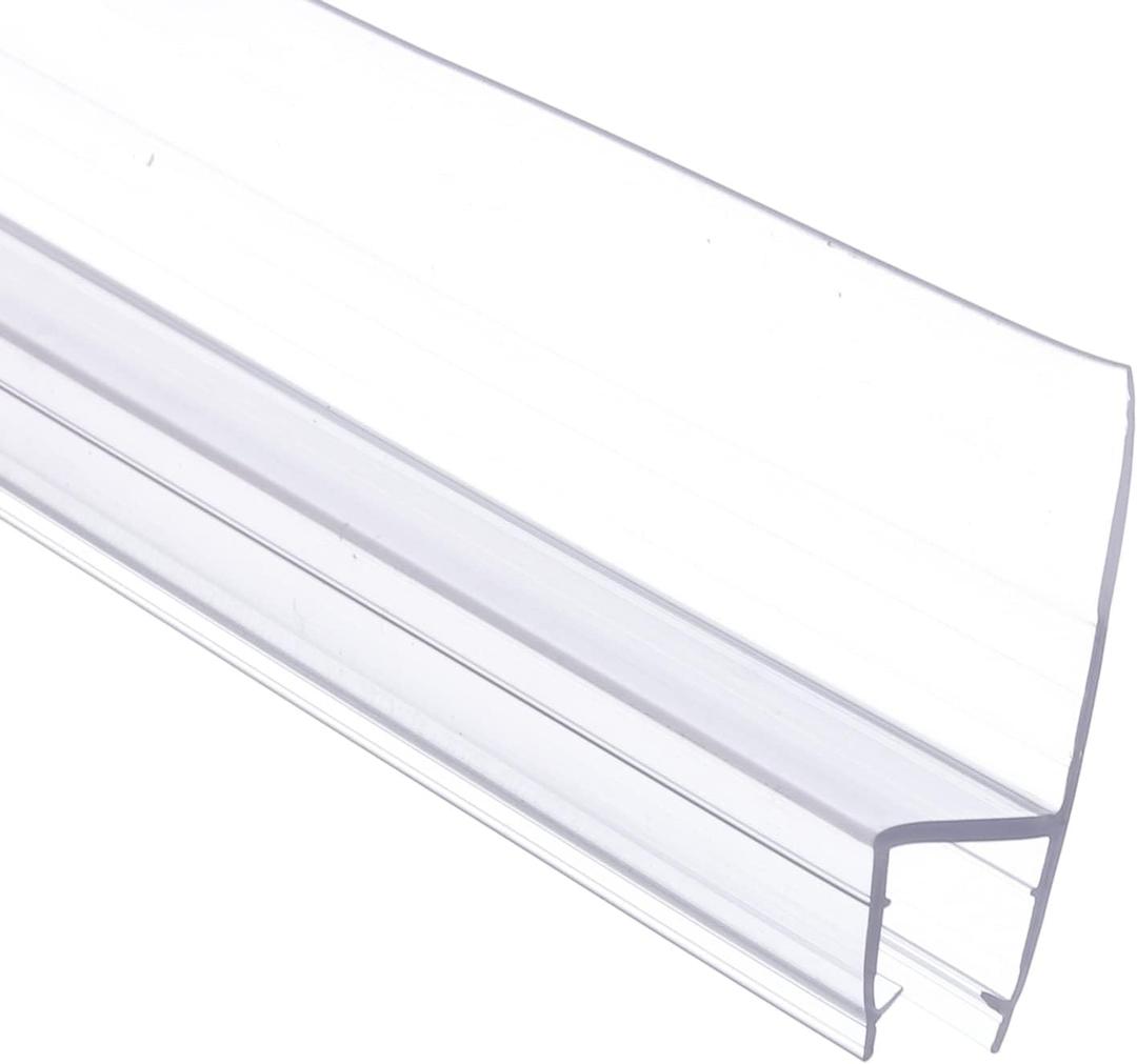 78" Shower Door Side Seal Strip for 3/8" Frameless Glass Shower Door Clear Polycarbonate(78" X1)