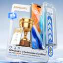 + Military-Grade Tempered Glass for iPhone 16 Pro Max Screen Protector [  &  ] Shatterproof Uncrackable, Easy Install, Bubble Free, 2 Pack (Clear)