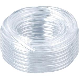 50 Feet PVC- 1/4" ID Clear Vinyl Tubing Food Grade Multipurpose Tube for Beer Line, Kegerato, Aquaponics, Air Hose
