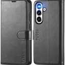 TUCCH Case Wallet for Galaxy S25 Plus 5G, Kickstand [RFID Blocking] Card Holder, Folio Magnetic PU Leather [TPU Shockproof Interior Case] Protective Folio Cover Compatible with Galaxy S25 Plus, Black