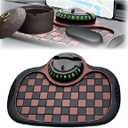 Upgrade Multifunction Car Anti Slip Mat with 360 Rotatable Phone Holder,Temporary Parking Number & Anti-Slip Dashboard Pad,Multi-Functional Rotatable Anti Skid Mat for Phone and Car Organizer (Brown)