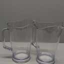 US Acrylic 64oz Bistro Clear Pitcher | Set of 2 Beer Pitchers | Reusable, BPA-free, Made in the USA, Indoor and Outdoor Pitcher Set for Water, Lemonade, Juice, Soda Pop, and Beer