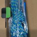 Dog Tie Out Cable for Camping - 50ft/70ft/100ft Portable Reflective Overhead Trolley System for Dogs up to 300lbs - Dog Lead for Yard Camping | Parks | Outdoor Events Blue