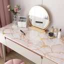 FunStick 24"x200" Glossy Marble Contact Paper for Countertops Waterproof Gold Pink Marble Wallpaper for Kitchen Countertop Peel and Stick Wallpaper Removable Wall Paper for Bathroom Cabinets Table Top