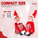 Quebec Naughty Elf Set - Boy & Girl Christmas Elf Figures, Santa's Little Helper Inspired, Soft Body, Vinyl Faces, 12 Inch, Couple