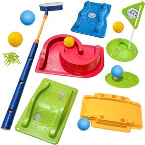 Kids Golf Set with Club - 16Pcs Kids Toy Golf Games Set, Mini Games Toddler Golf Set, Sports Outdoor Indoor Toys, Birthday for Girls Boys