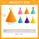 Mini Party Hats for Stuffed Animals, Small Colorful Birthday Hats for Dogs Cats Rabbits, Birthday Party Decoration