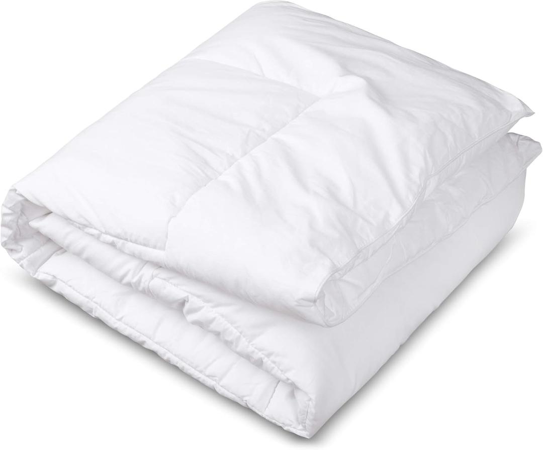 CIRCLESHOME Crib Comforter - Soft and Breathable Toddler Comforter with Square Shape Quilting Design - 100% Cotton - Woven with 200 TC - (37 x 52)