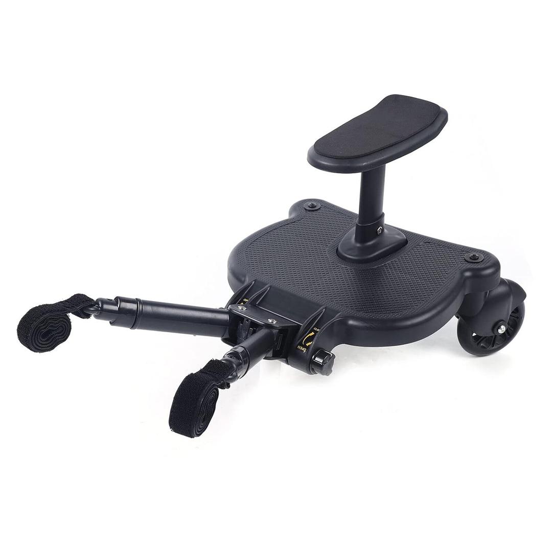 2 in 1 Stroller Board with Seat Attachment - Toddler Stroller Connectors for Big Kids - Versatile and Practical Stroller Standing Board - Ideal for Traveling, Shopping, and Walking