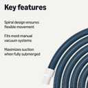 Amazon Basics Pool Vacuum Hose, 30ft, Flexible Spiral-Wound Design