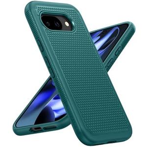 FNTCASE for Google Pixel 9A Case: Dual Layer Protective Heavy Duty Cell Phone Cover Shockproof Rugged with Non Slip Textured Back - Military Protection Bumper Tough - 2025, 6.3 inch (Green)