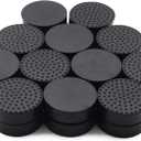 24 Pack Invisible Pot Feet with Enhanced Non-Slip Surface Grip Plant Pots and Flowers, Solid Rubber Pots Risers, Pot Lifters for Indoor or Outdoor Planters, Black 