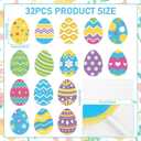 2 x 16 Pcs Large Easter Tree Decorations Egg Ornaments Cute Colored Egg Picks Ornaments Extra Large Pink Yellow Blue Easter Eggs Tree Picks Toppers for Home School Office Spring Party Vase Decor