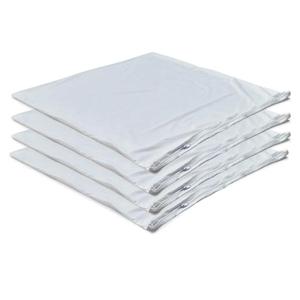 Kingnex Covers Only 4 Pack Waterproof Down Feather Proof Euro Pillow Protectors with Zipper 26x26 European Square Throw Pillow Covers