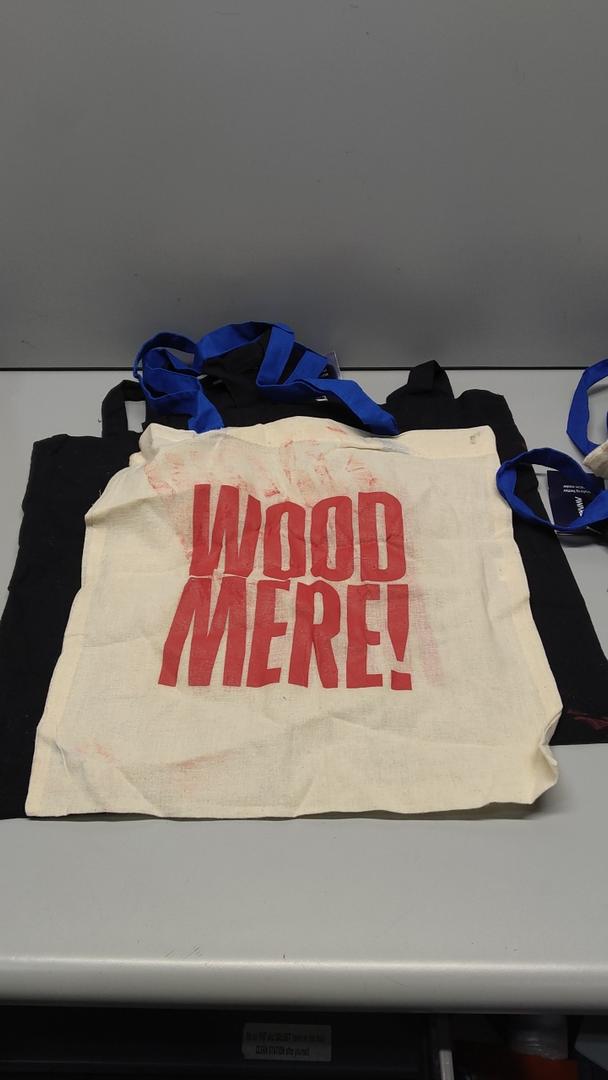 Personalized Custom Design Cotton Canvas Tote Reusable Shopping Bag Small, Black & Beige Mix 10pcs