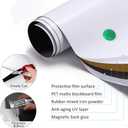 ZHIDIAN White Board Sticker Non-Adhesive Backing, 48" x 36" Magnetic Dry Erase Board Contact Paper for Wall, Whiteboard Sheet Roll for Teacher Kids Classroom, Include Markers, Eraser with Magnet