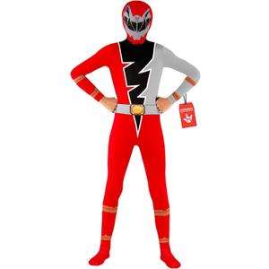 Morphsuits Red Power Rangers Dino Fury, Power Rangers Dino Charge Morpher, Boys Halloween Costume, Halloween Costume for Kids (Small)