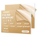 Plexiglass Sheets 1/8" (3mm) Thick - 2 Pack of 18x24 Clear Cast Acrylic Sheets for Laser Cutting, Signs, Glass Replacement, DIY and Crafts Project