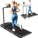 Walking Pad with Handle Bar, 3 in 1 Under Desk Treadmills with Remote Control, Electric Compact Treadmill,2.5HP Treadmills for Home Small Space, Portable Treadmill with Handle, 300 LBS Capacity