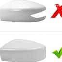 Moonlinks Compatible with Nissan Sentra 2013 2014 2015 2016 2017 2018 2019 Left Side Mirror Cover Replacement, White Primer Left Driver Side Door Rearview Mirror Cap Trim