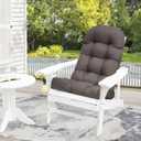 Outdoor Adirondack Chair Cushion Waterproof with Elastic Band Non Slip Patio Chair Cushions for Outdoor Furniture Thicken Rocking Chair Seat Pad Dark Grey 43"*20"*3.9"