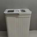 Mop and Bucket Set with AUTO Pump, 3-Zone Separate Dirty and Clean Water, Flat Mop and Bucket System with Wringer and Wheels, 3 Reusable Microfiber Pads, One-Touch Water Filling for Home Cleaning