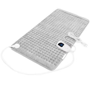 Deepsoon Heating Pad,Electric Heating Pads for Back,Neck,Moist Heating Pad for Abdomen Shoulder Knee Legs,Dry/Moist Heat&Auto Shut Off,Mother's Day Birthday for Men and Women,Light Gray,33x17 Inch