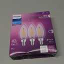 Philips LED Clear Non-Dimmable B11 Light Bulb - EyeComfort Flicker Free - 3.3W = 40W - 300 Lumen - Daylight (5000K) - E26 Base - Indoor - Title 20 - Pack of 3