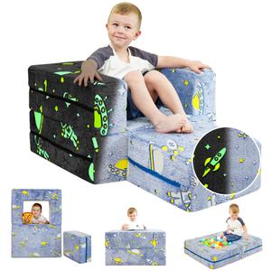 MallBest Kid Couch, Modular Kids Sofa, Modular Toddler Play Couch for Kids Playroom with Washable Durable Cover (Astronaut)