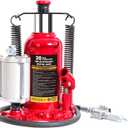 Big RED TQ20006-1 Torin Welded Pneumatic Air Hydraulic Car Bottle Jack: Aluminum Alloy Pump and Special Slow Release Equipment for Auto Repair and House Lift, 20 Ton (40,000 LBs) Capacity, Red