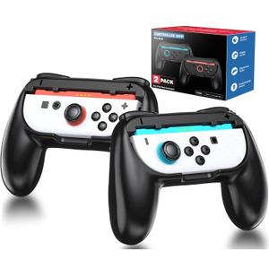 GammeefyPro for Switch 2 Joy-Con Grip (2025), Switch 2 Controller Grips for Nintendo Switch 2 Joy-Con, Ergonomic Anti-Slip Hand Grip, Switch 2 Comfort Accessories, 2 Pack (Black)