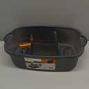 Casabella Cleaning Storage Caddy with Handle Plastic Multipurpose Organizer, Rectangle, 1.85-Gallon, Gray